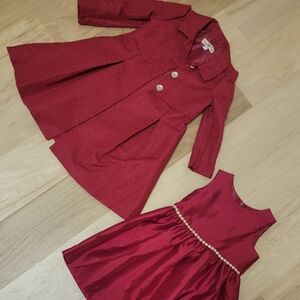 4T holiday dress & overcoat